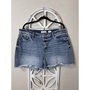 KanCan SIZE 32 Cut Off Mid Rise Kurvy Denim Jean Shorts *050